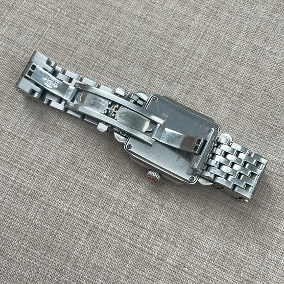 Michele Deco Stainless Watch with Diamond Inset Numerals - Picture 9 of 10